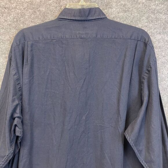 POLO RALPH LAUREN Shirt Men’s Large Blue Harlow Cotton Long Sleeve Button Down - Picture 9 of 10